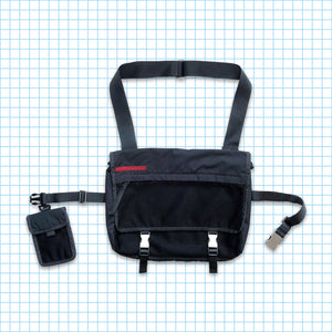 Prada Sport Dark Grey Mesh Front Pocket Side Bag/Belt Pouch