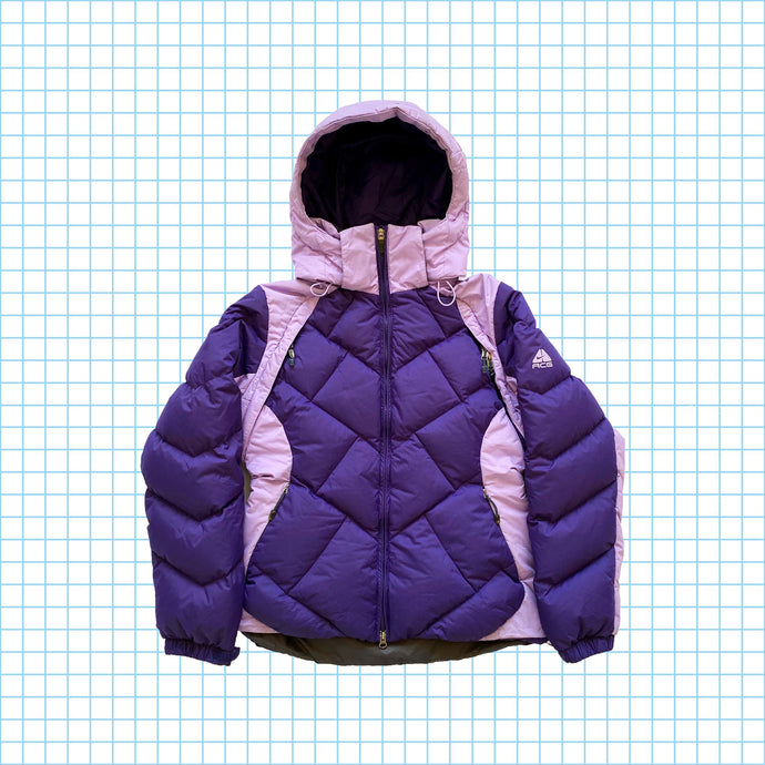 vintage Nike ACG Deux Tons Violet Puffer Jacket - Petit