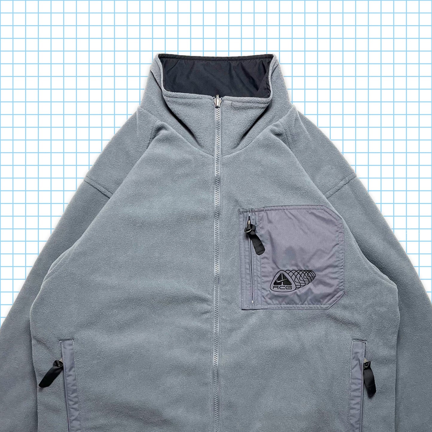 Nike ACG Nylon / Fleece Reversible Jacket Fall 00' - Medium / Large