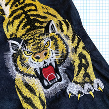 Load image into Gallery viewer, Evisu Bootleg Tiger Embroidered Denim - 32” Waist