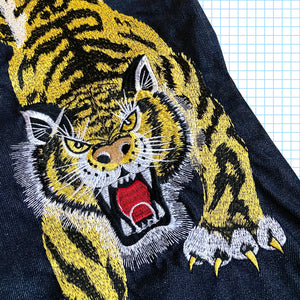 エヴィス ブートレッグ タイガー刺繍デニム - ウエスト 32 インチ