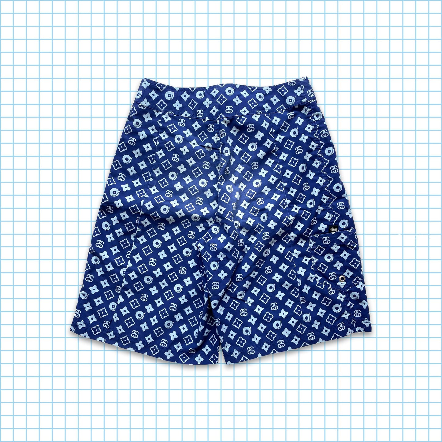Short de bain vintage Stüssy Monogram - Taille 28" / 30"