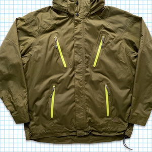 Vintage Nike ACG Neon Multi Pocket Khaki Jacket - Large