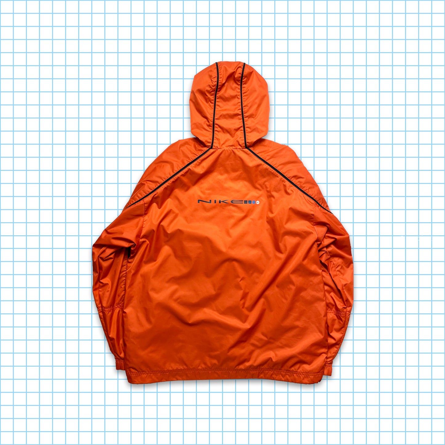 Vintage Nike Bright Orange Centre Swoosh Quarter Zip - Small / Medium