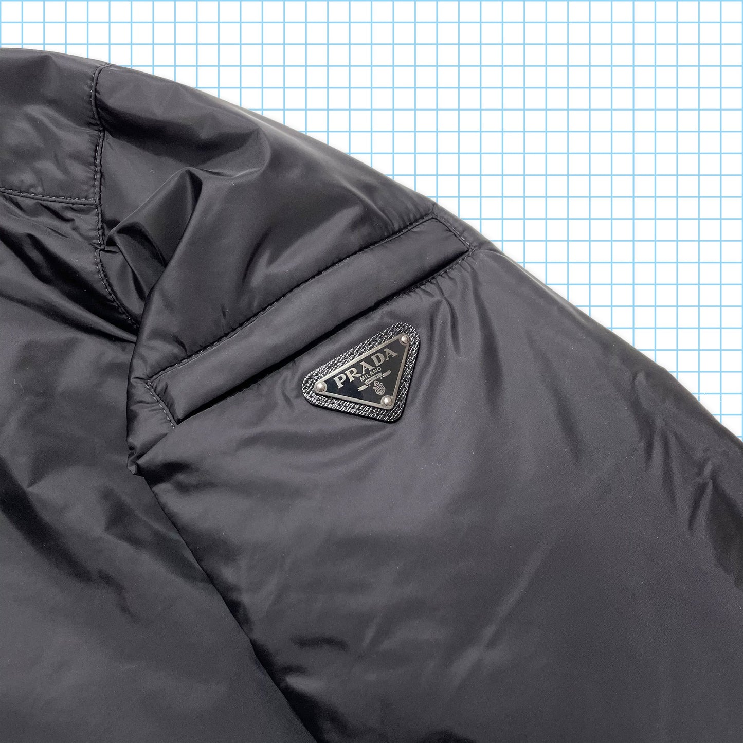 Prada Milano Padded Nylon Down Jacket - Small / Medium
