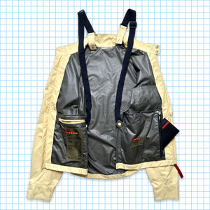 Veste en nylon collé Prada Sport Back Pack Strap du début des années 2000 - Moyenne