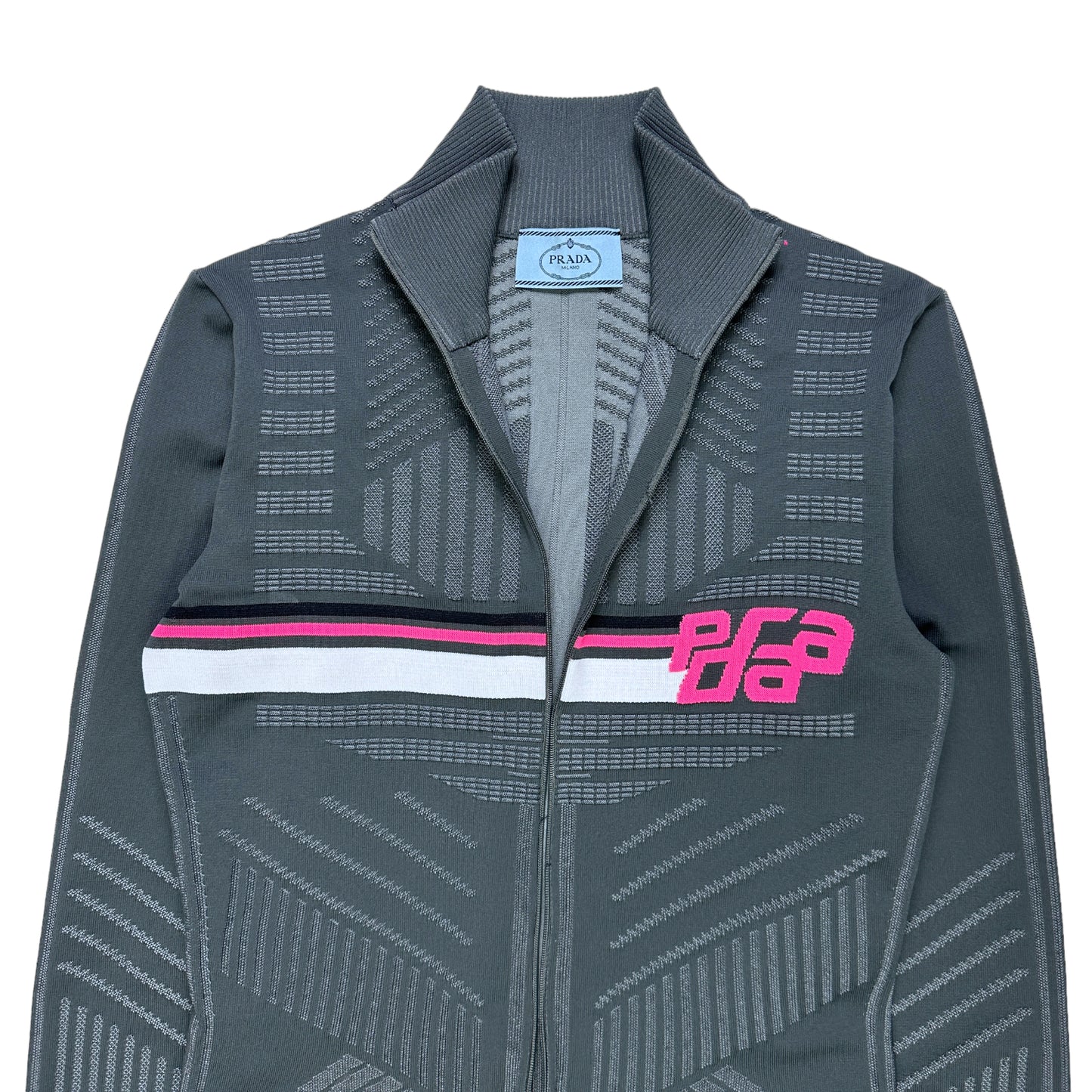 SS19 Prada Techno Technical Knit Zip Up - Womens 6-8