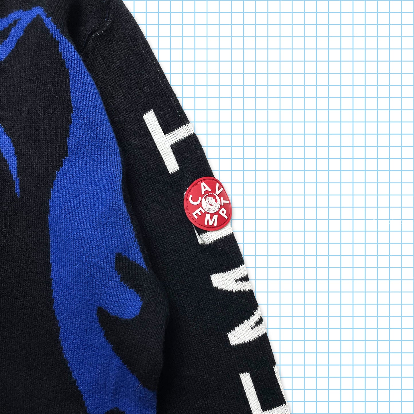 Cav Empt Royal Blue Girl Knitted Crewneck - Medium